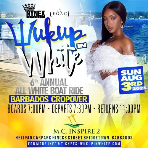 Wuk Up In White: 7th Annual All White Boat Ride � Crop Over 2025 
