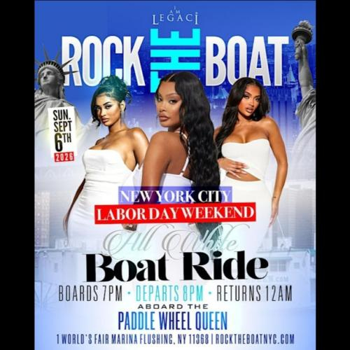 ROCK THE BOAT NYC � Labor Day Weekend All White Boat Ride 2026 